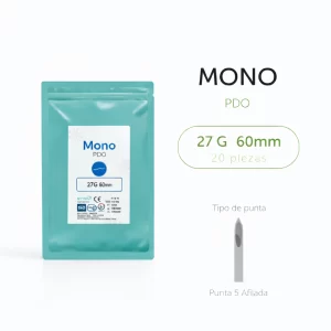 Hilo PDO Mono 27G 60 mm estéril para bioestimulación facial